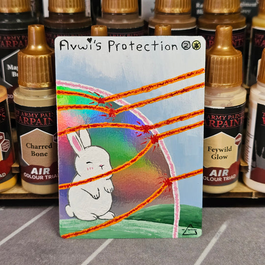 "Avwi's Protection" artist trading card/MTG card