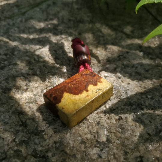 Ironwood burl worry stone