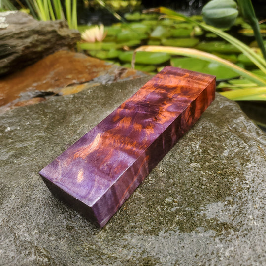 double dye stabilized quilted maple block