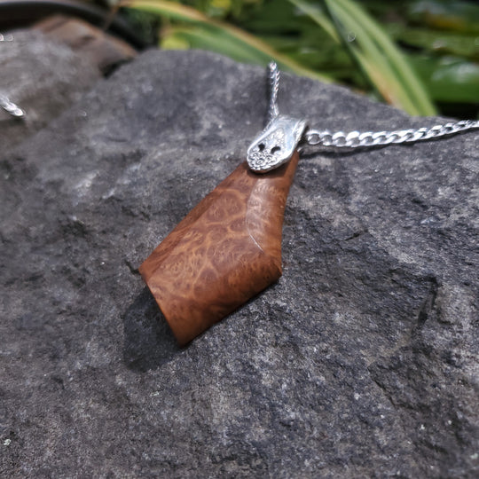 Brown Mallee burl pendant