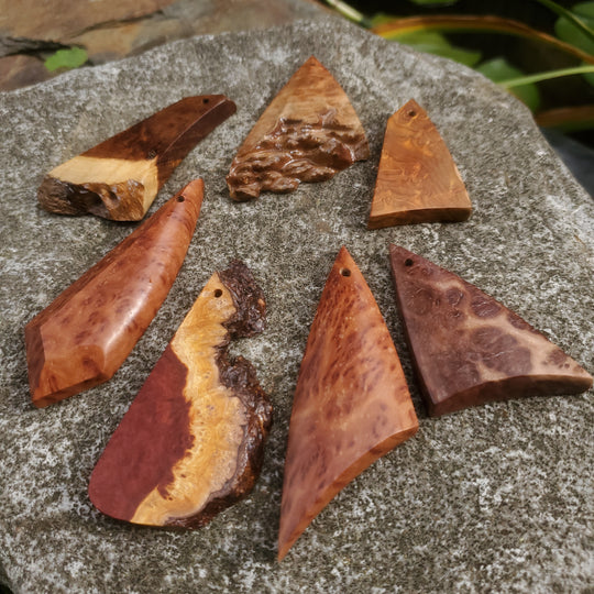 Figured/Burl wood pendant loot box