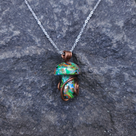 resin mushroom pendant