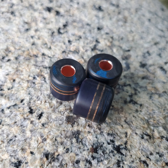 blue carbon fiber combo bead