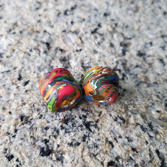 rainbow resin bead