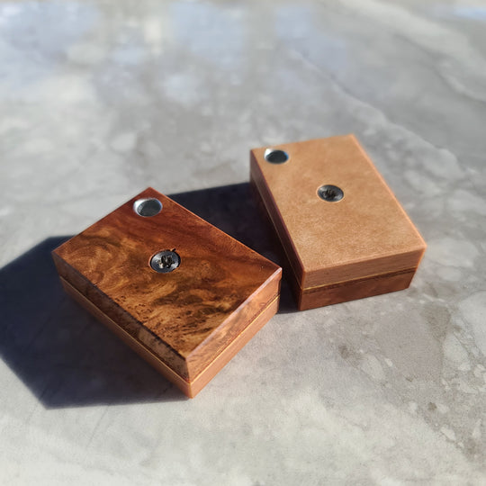 Black box burl combo worry stone