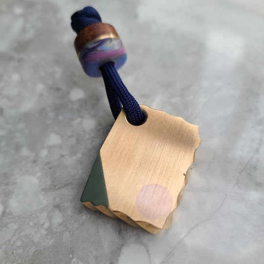 Carved jewelery brass worry stone